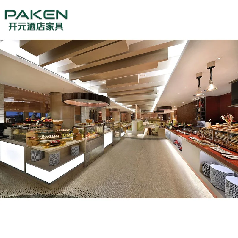 Modern Hotel Canteen Booth Seating Wooden Table And Chair Set Restaurant Furniture