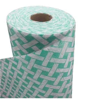 spunlace nonwoven fabric hexagonal beehive embossed pattern heavy duty industry viscose cellulose PP polypropylene