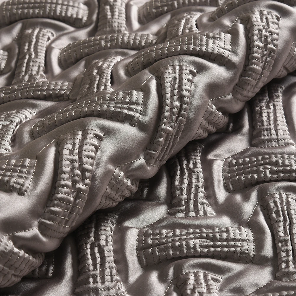 Telas Textiles 2023 New Design Upholstery Satin Embroidery Crash Sofa Fabric with Foam