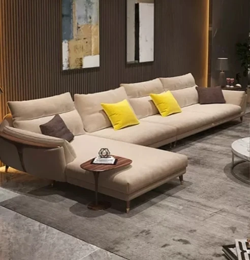 Good price simple fabric L shape sofa two/three/four seat wooden legs sofa for living room furniture