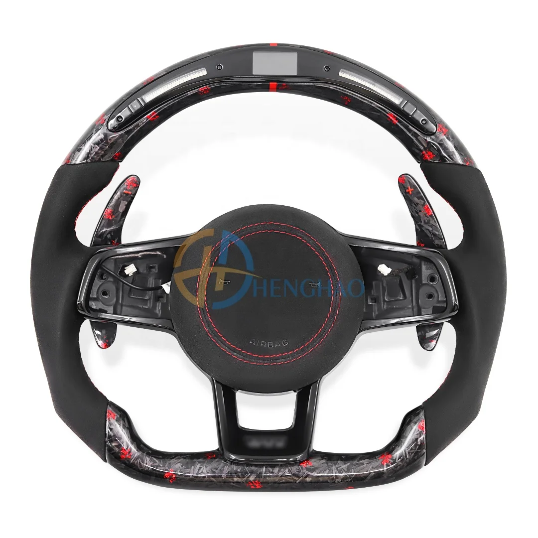 Custom Forged Carbon Steering Wheel For Volkswagen MK6 MK7 MK8 Polo Passat Golf GTI Upgrade Carbon Fibre Steering Wheel