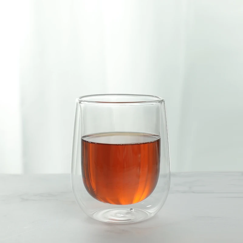 Custom Logo 330ml Double Wall Tumbler Glass Cup High Borosilicate Wholesale Glass Mugs High Quality Tea Coffee Glasses