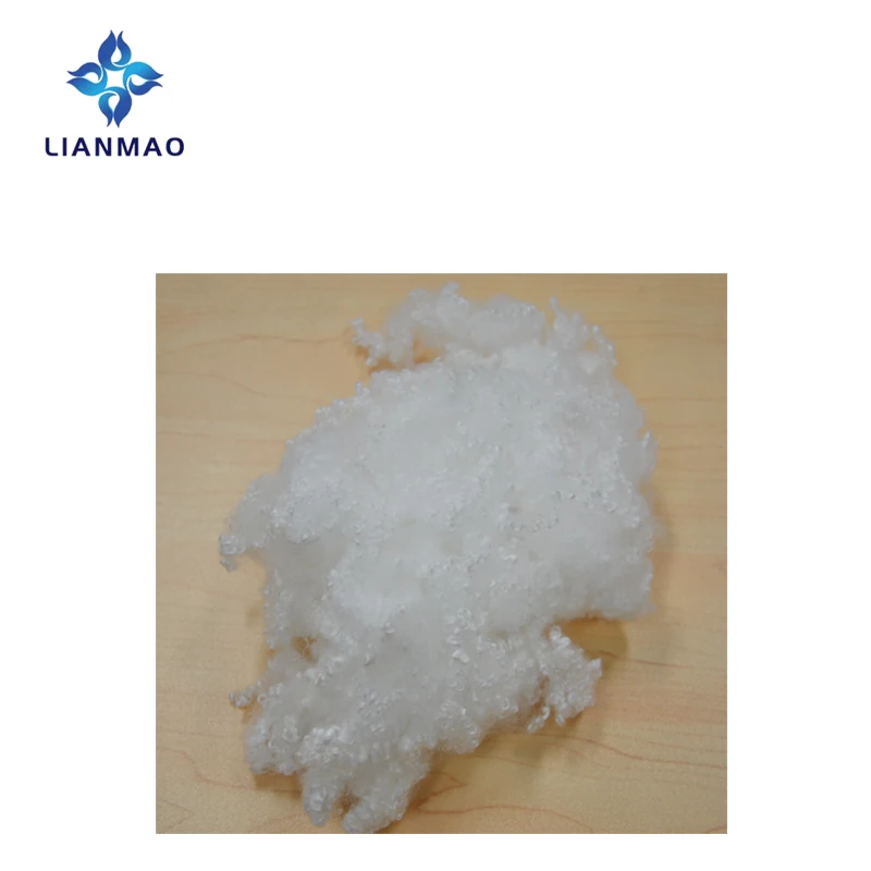 Натуральное низкоплавкое волокно 4Dx51mm, Полиэфирное штапельное волокно LMF, низкоплавкое волокно