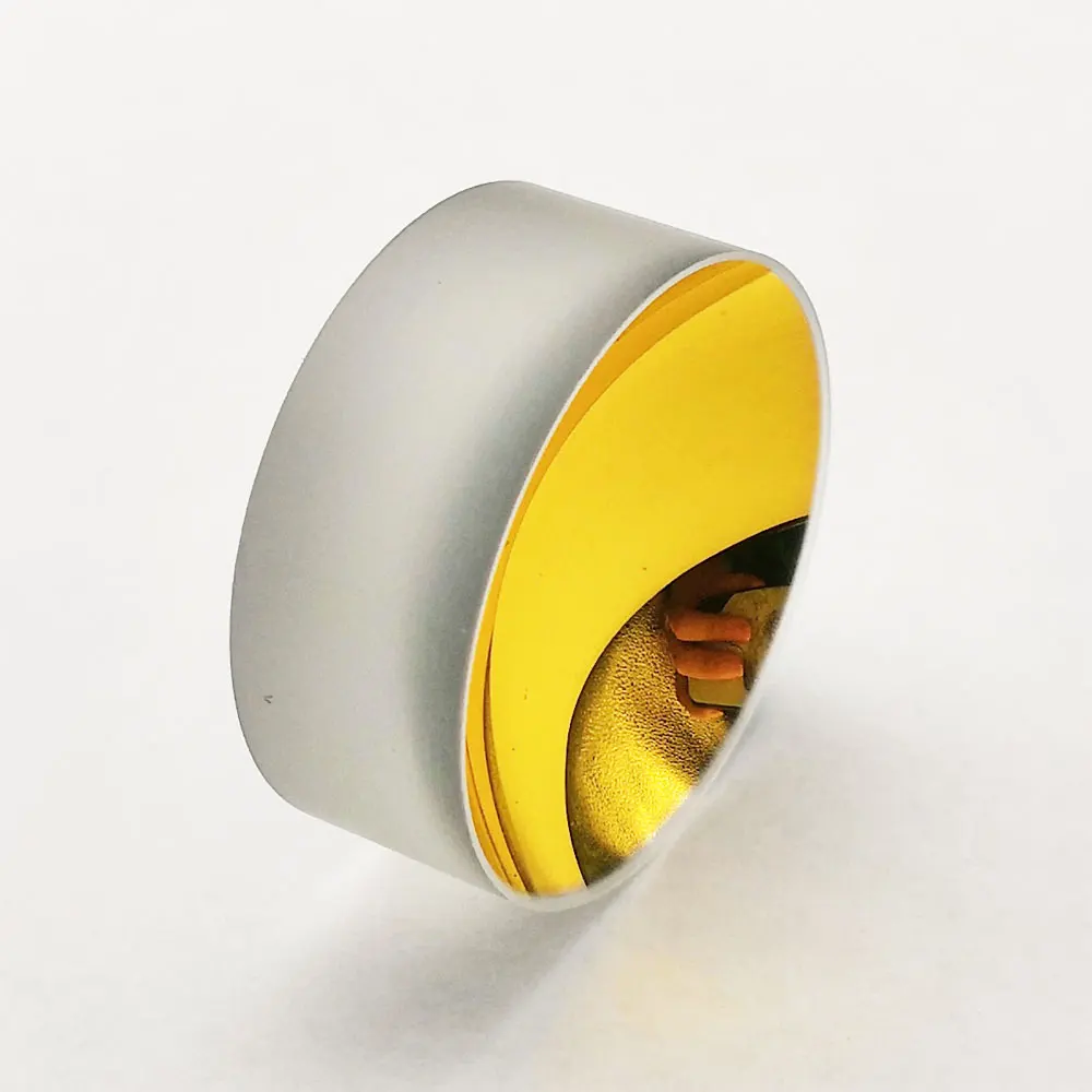 Optical Glass Plano Concave Mirror With Protective Gold Coating, Ravg>97% at IR spectrum