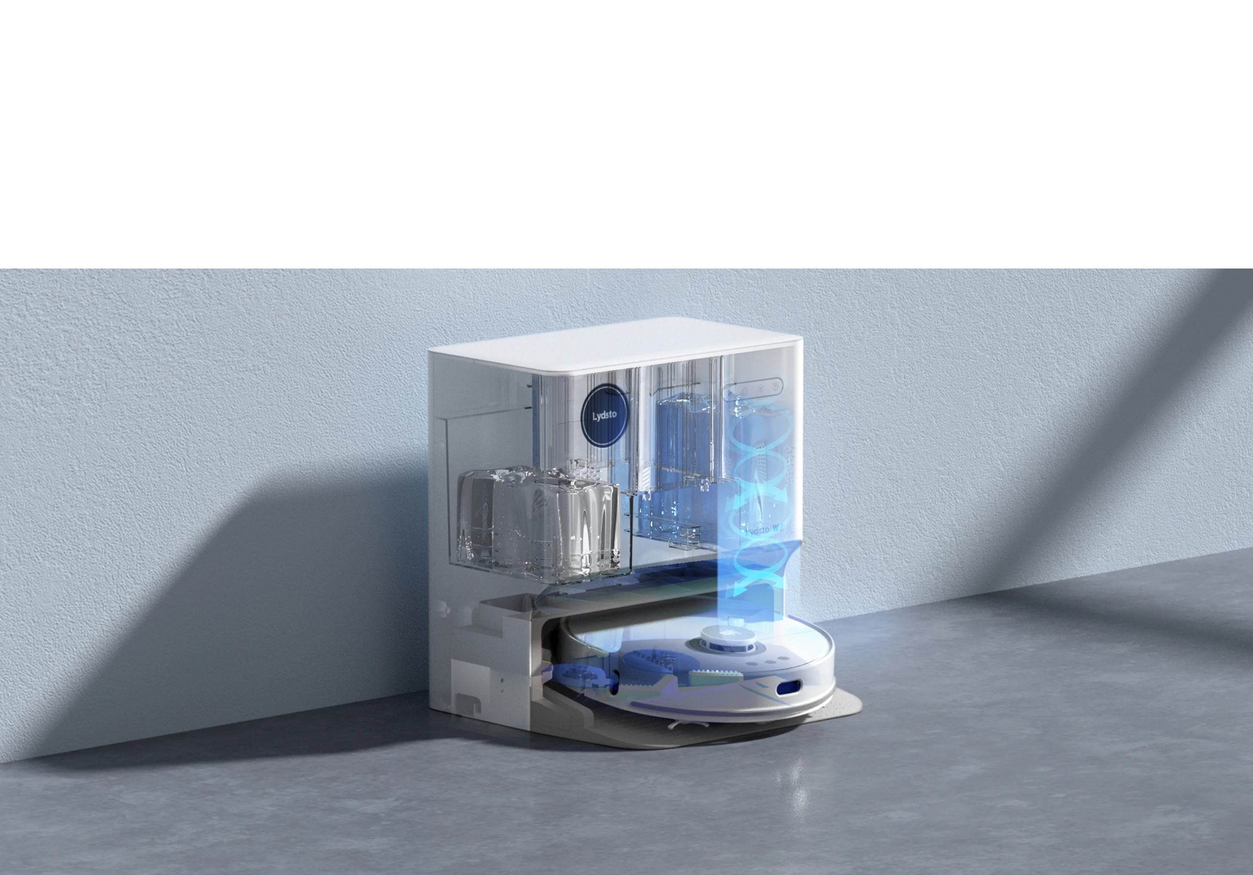 Lydsto flagship vacuum robot cleaner product W2 with sweep & mop ozone sterilization hot air drying 5000Pa strong suction