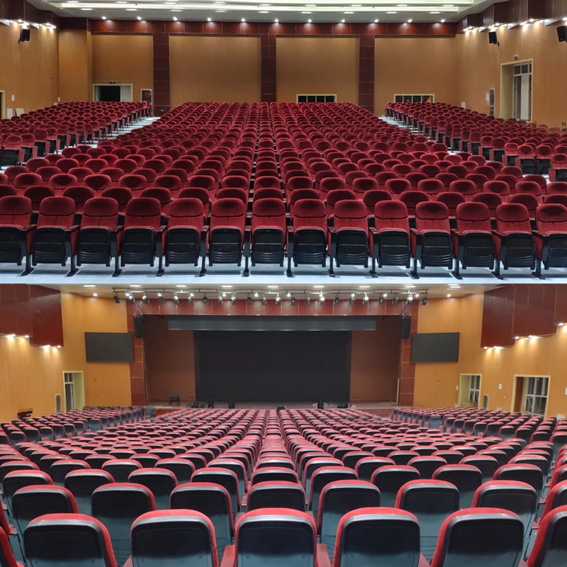 Best Price Solid Wood Auditorium Theatre Chair with Folding Writing Board Modern Design Foldable Armrests