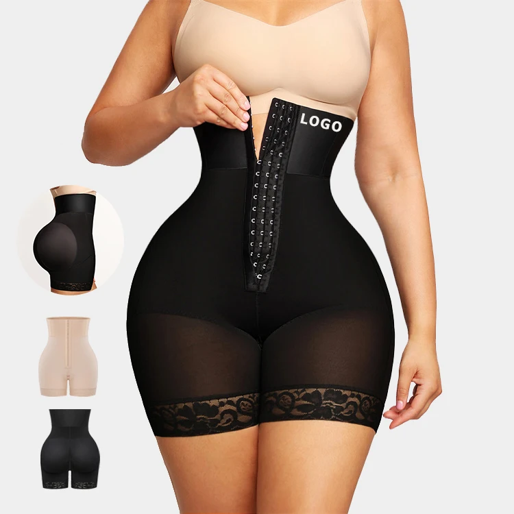 Custom Service high waist butt lifter shorts fajas abdominal compression faja shapewear shorts