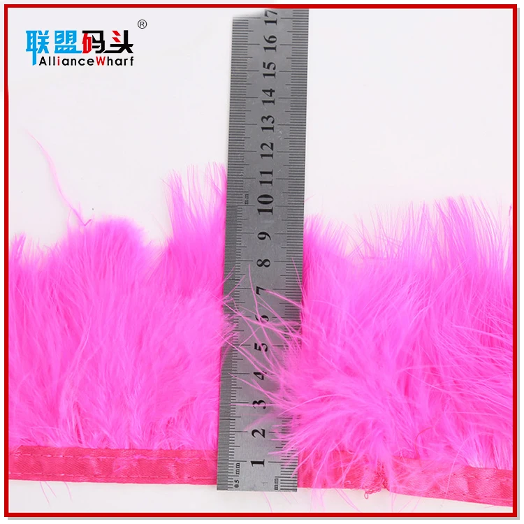 Fashion Cheap Fluffy Feathers Fringe Turkey Marabou Feather Trimming For Garment Clothing Dresses