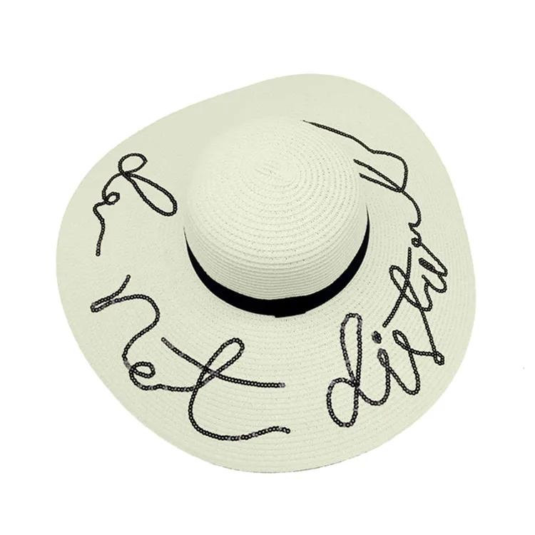 Fashion wholesale custom logo summer women floppy wide brim foldable big brim straw hats