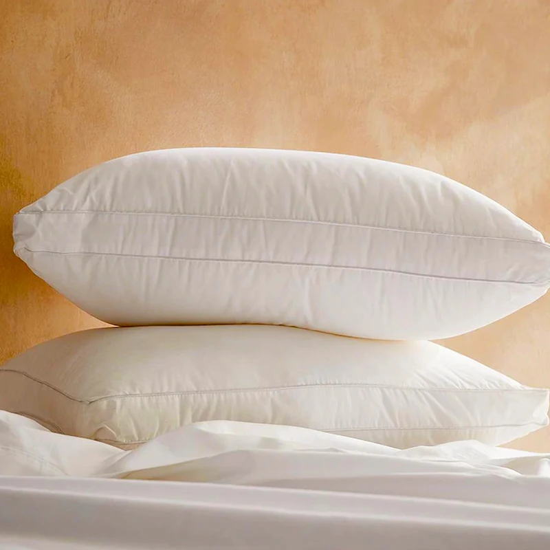 White Goose Feather Pillow Core 100% Cotton Down Pillow Hilton Hotel Pillow Wedding Couple Bedding
