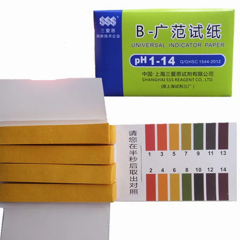
1set = 80 Strips! Professional 1-14 pH litmus paper ph test strips water cosmetics soil Acidity test Strips with control card 