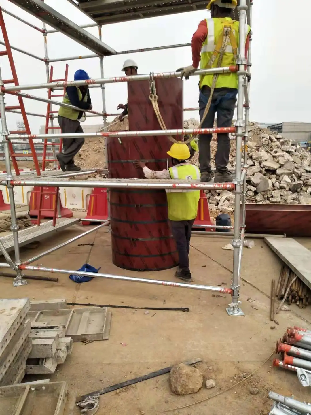 
Square Circle Formwork Round Formwork Circular Concrete Column Building Formwork made by wood for Construction 