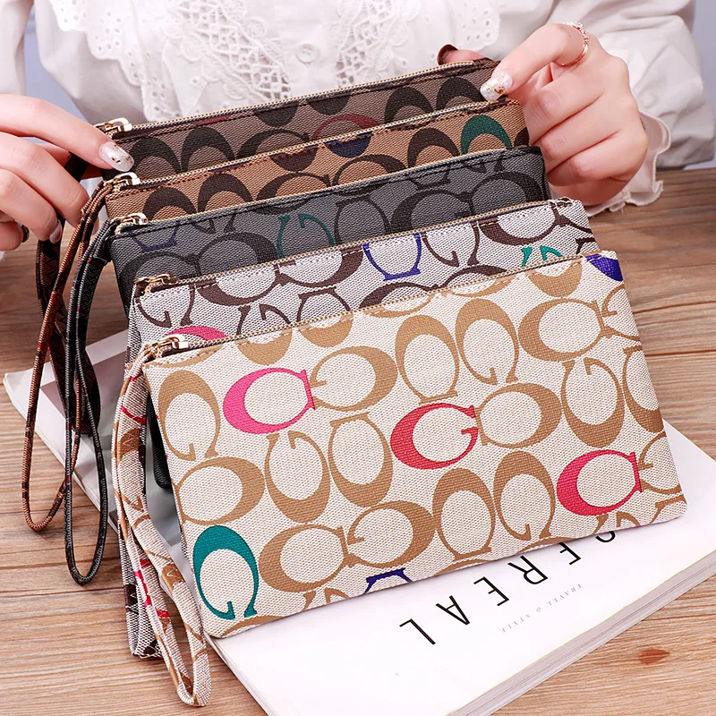 Wholesale Light Luxury Women Luxury Brand Wallet Multifunction Handbag Card Bag Fashionable Mobile Phone Zero Wallet