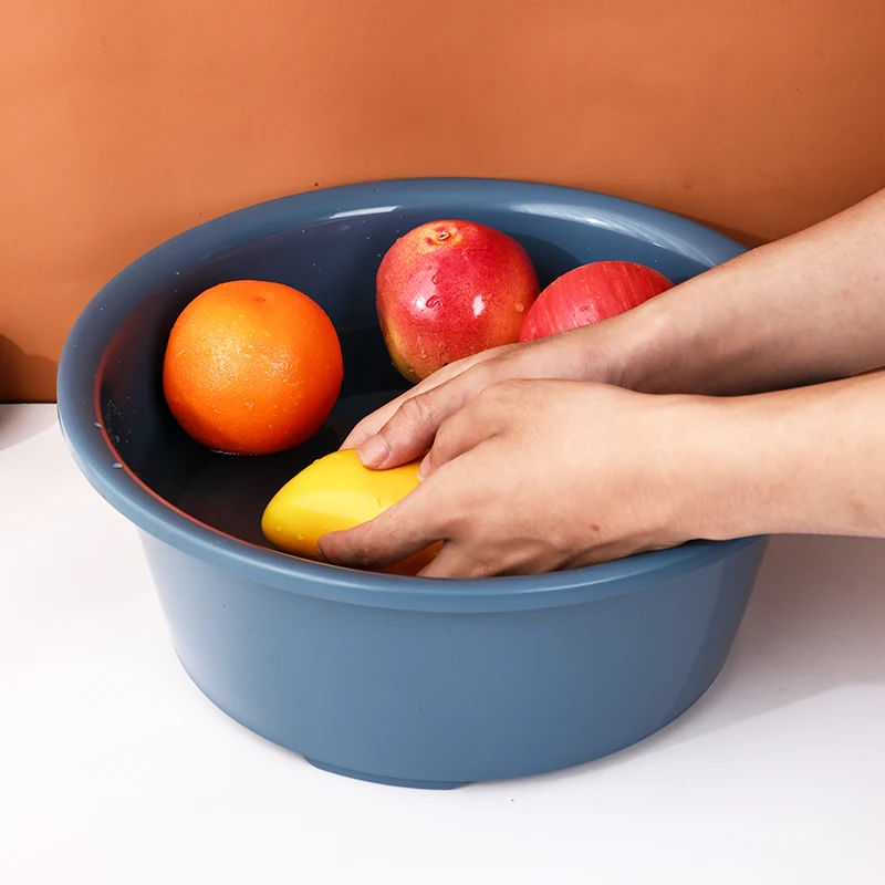 Portable Kitchen Vegetable Washbowl Wash Basin Foot Bathroom Laundry Container Clothes Plastic Washbasin