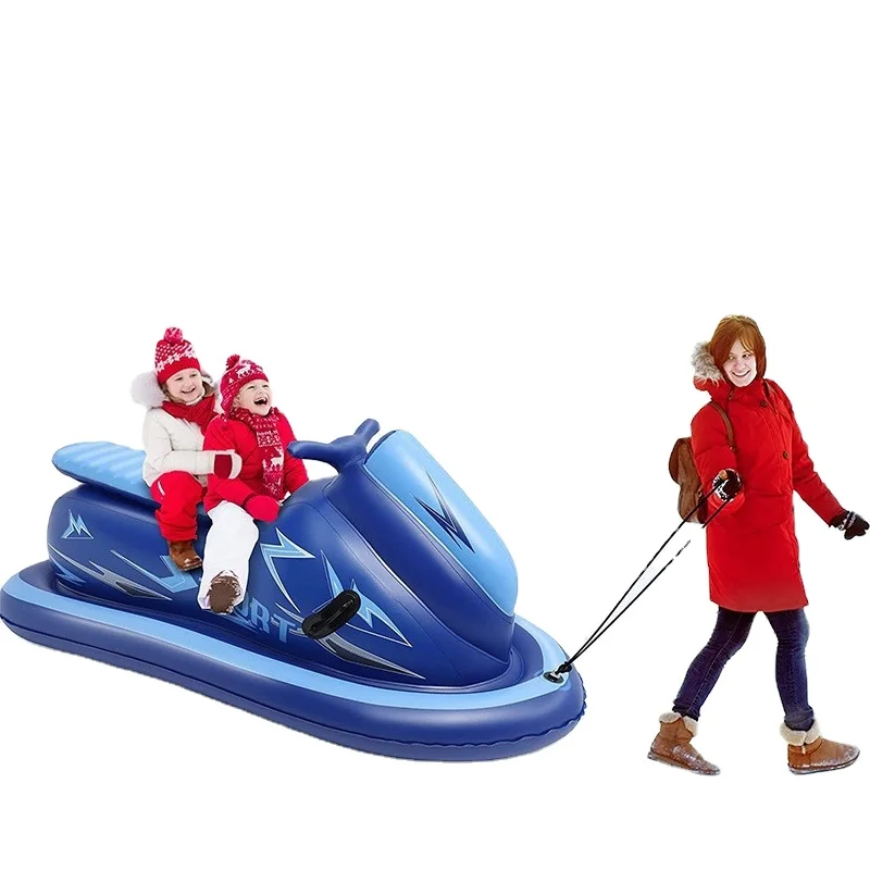 70' Inflatable Snowmobile Sleds for Kids Kids and Adult with Reinforced Handle Snow Tube Snow Toys for Kids Outdoor with Gift