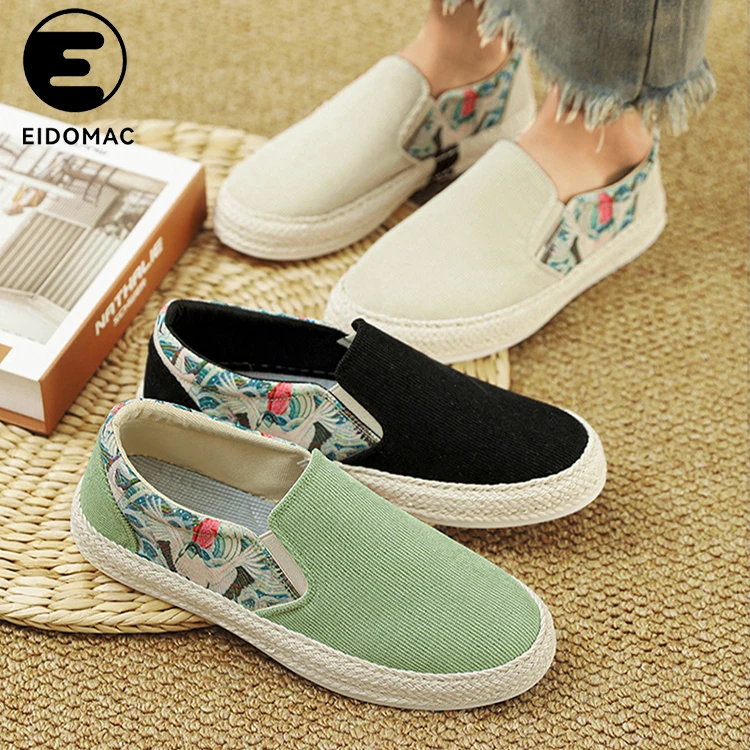 RTS Hot Sales Consulting New Straw Woven Texture Casual Loafers Bean Canvas Shoes Comfortable Spring Summer Outdoor Sports Shoes