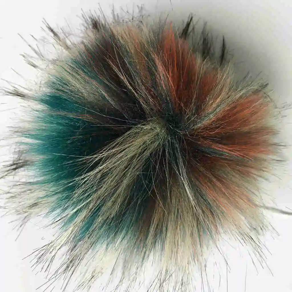 Eco-friendly Factory Wholesale Colorful High Similar Faux Fox Fluffy Fur Pom Poms Balls