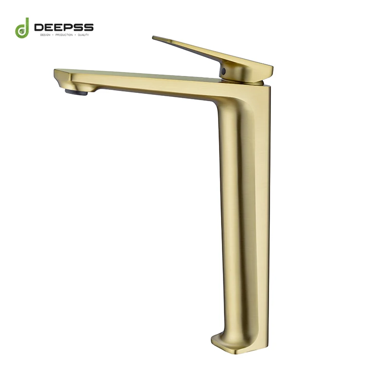 China sanitary ware deck brushed gold faucet mixer taps