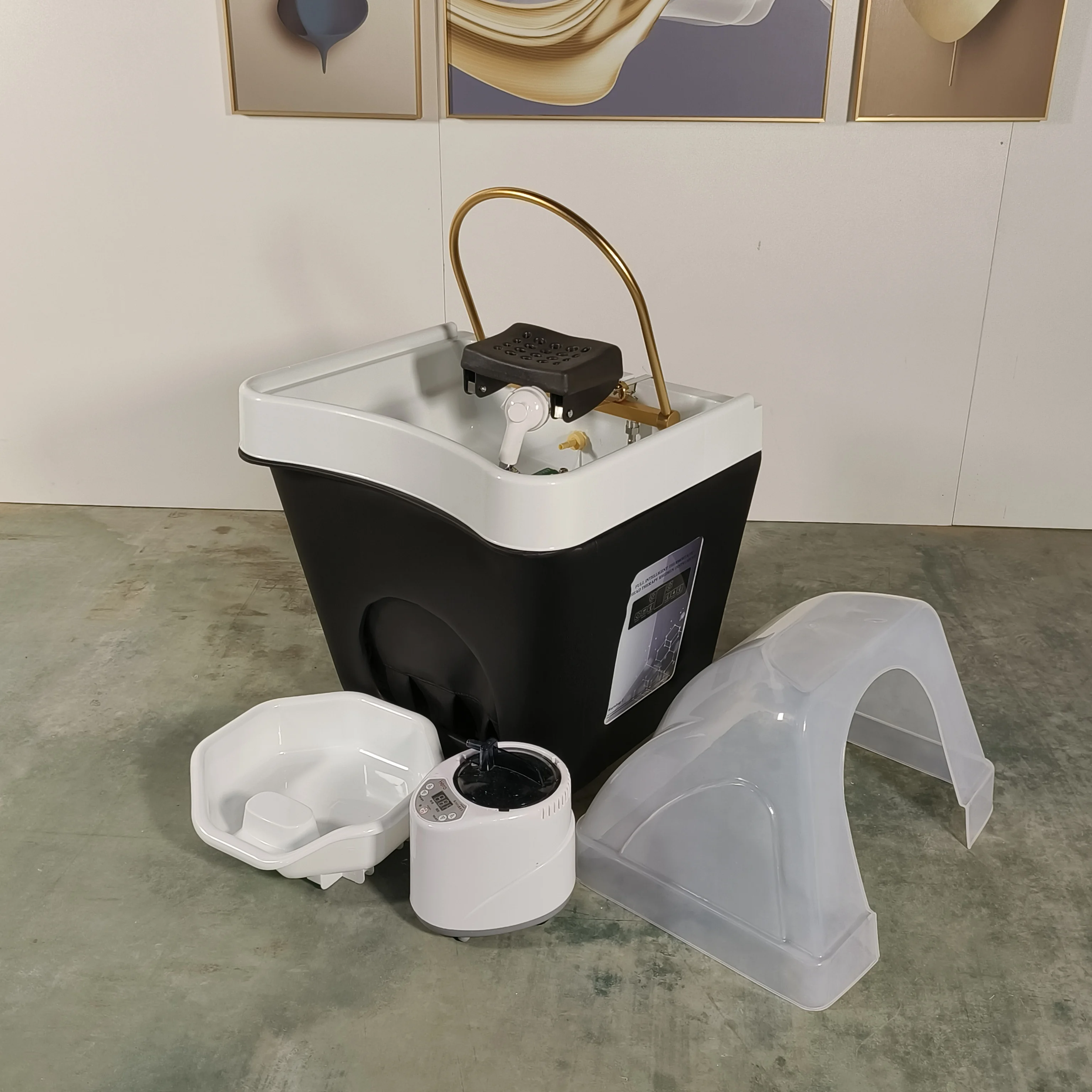 Siman Luxury Portable Shampoo Bowl Sink Custom Head Spa Shower Hair Washing Scalp Massage Home Hospital Beauty Salon Furniture