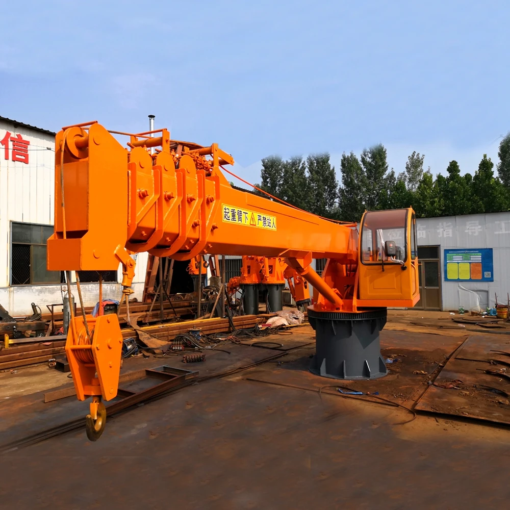 35Ton deck pedestal crane hydraulic davit crane