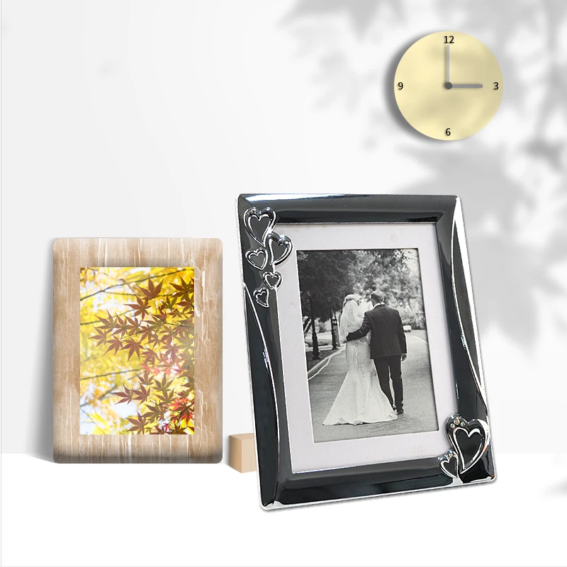 Wholesale Custom Graduation Table Iron Glass Picture Photo Frame Wall Modern Mdf Luxury Metal photo Frame