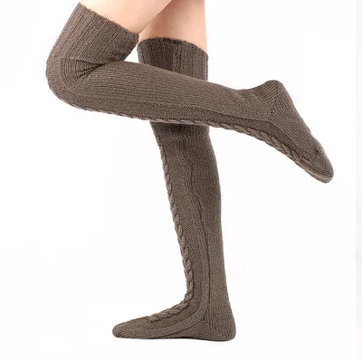 New Design High Quality Thick Thigh Wool Cashmere Pink Womens
