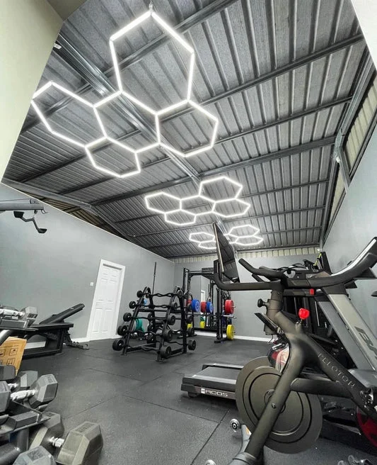 The High Flux Top Level Hexagonal Garage Lights Hexa grid Led Lighting For The Car Detailing