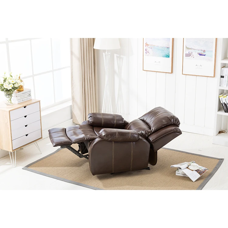 New Design Luxury Home Furniture Comfortable Leather Reclining Sectional Sofa Set