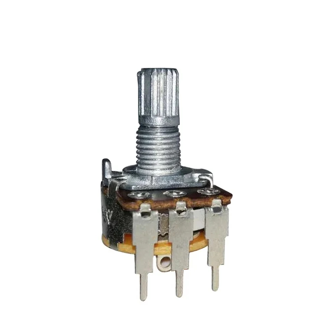 RK163NH5 S2 Single Unit 3 Pin Rotary Potentiometer Switch TYPE16 ALPS Potentiometer 100k log Dual Pot 100KAX2 Centre Detent