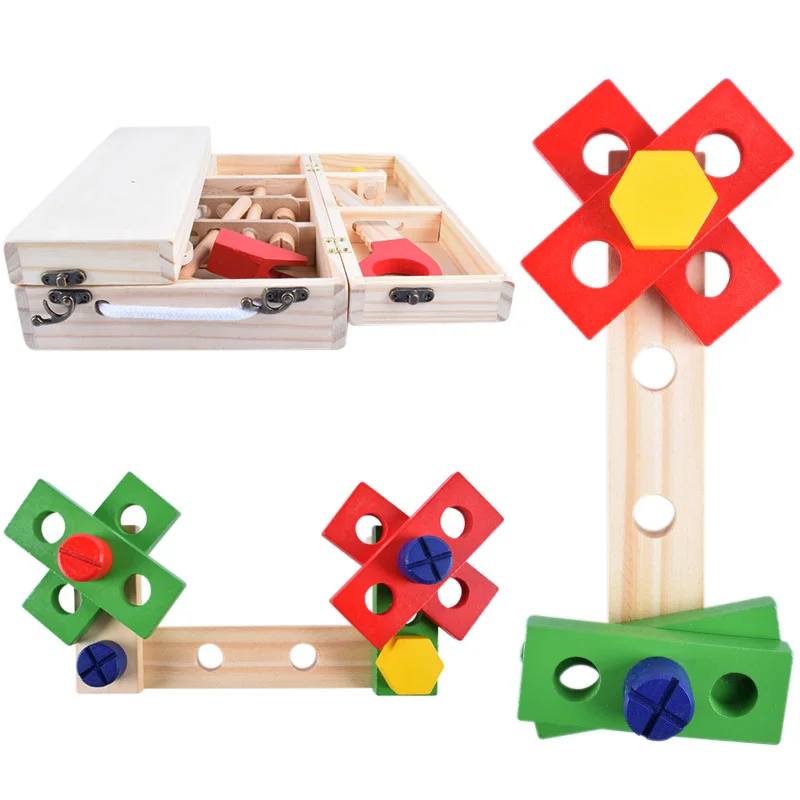 Preschool Educational Wooden House Toy Multifunction Training Kids Action Ability DIY Handmade Tools Toy