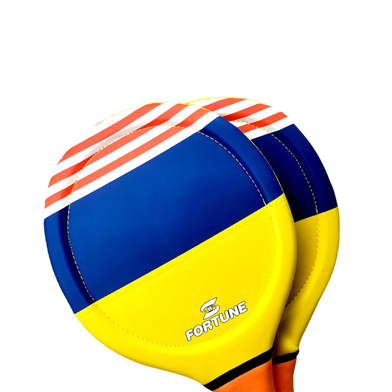 Yellow neoprene waterproof beach paddle with ball set water toy New Model Customized Neoprene Beach Paddle