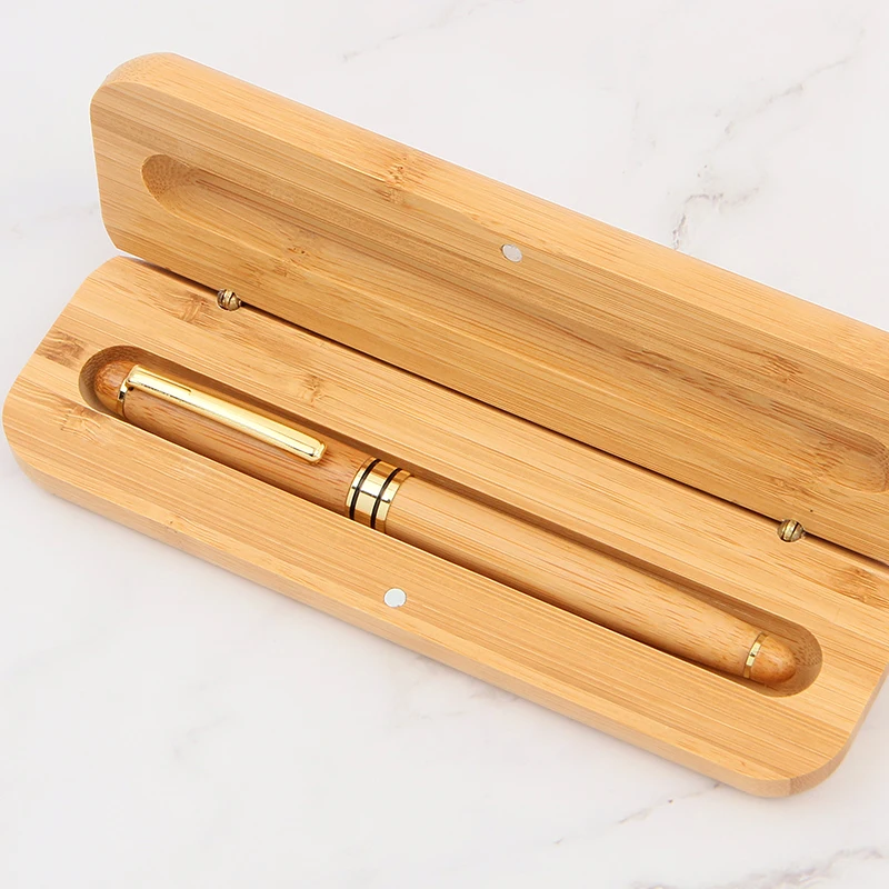 Hot sales bamboo set bamboo fountain pen  bamboo pen with custom logo