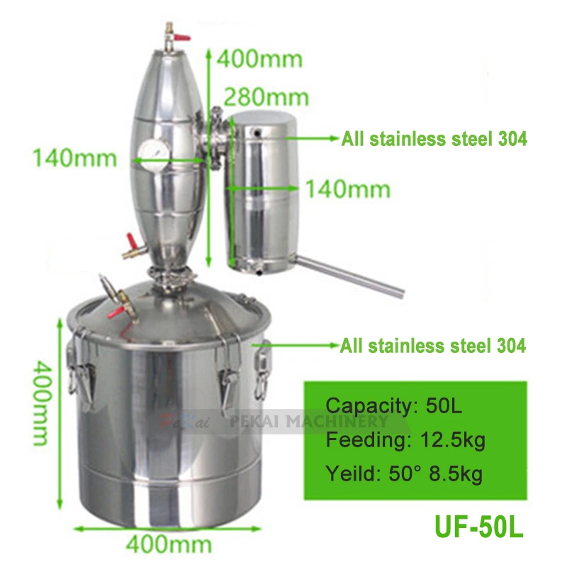 20L 30L 50L 70L watermelon moonshine tumbler Distiller Gin Vodka Brandy Alembic Moonshine Stills Coper Pot Still Home Alcohol