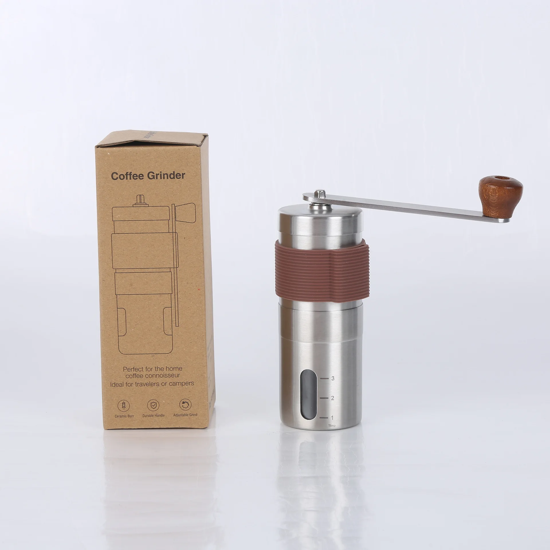 2024 Stainless Steel Burr Mini Portable Hand Coffee Grinder Manual for Sale