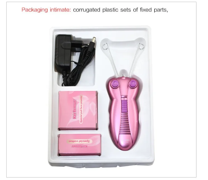 Kemei Lady Electric Epilator Butterfly Design Face Cotton Thread Defeather Epilator Women Facial Hair Remover Machine