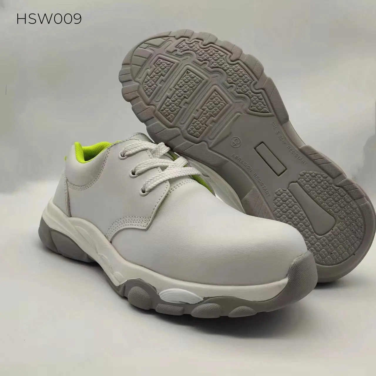 LXG, Пищевая Фабрика, на шнуровке, из стекловолокна, с вставкой на носок, белая защитная обувь, зеленая сетчатая ткань, Антистатическая рабочая обувь HSW009