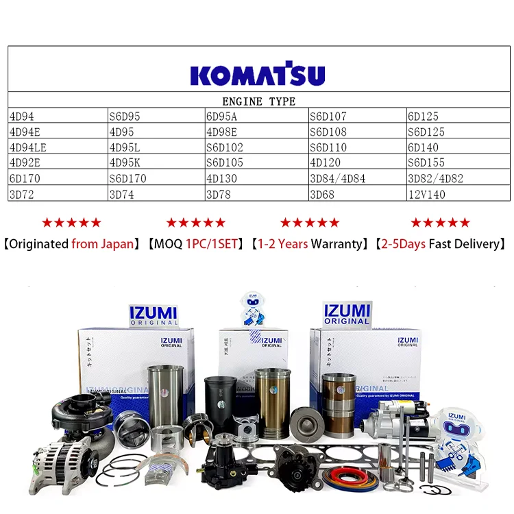 Оригинальный поршень для дизельного двигателя KOMATSU 3D78 от поставщика