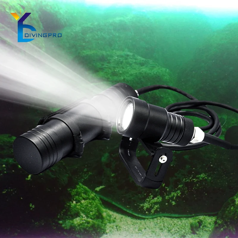 LED diving flashlight powerful professional waterproof rechargeable led flashlight
