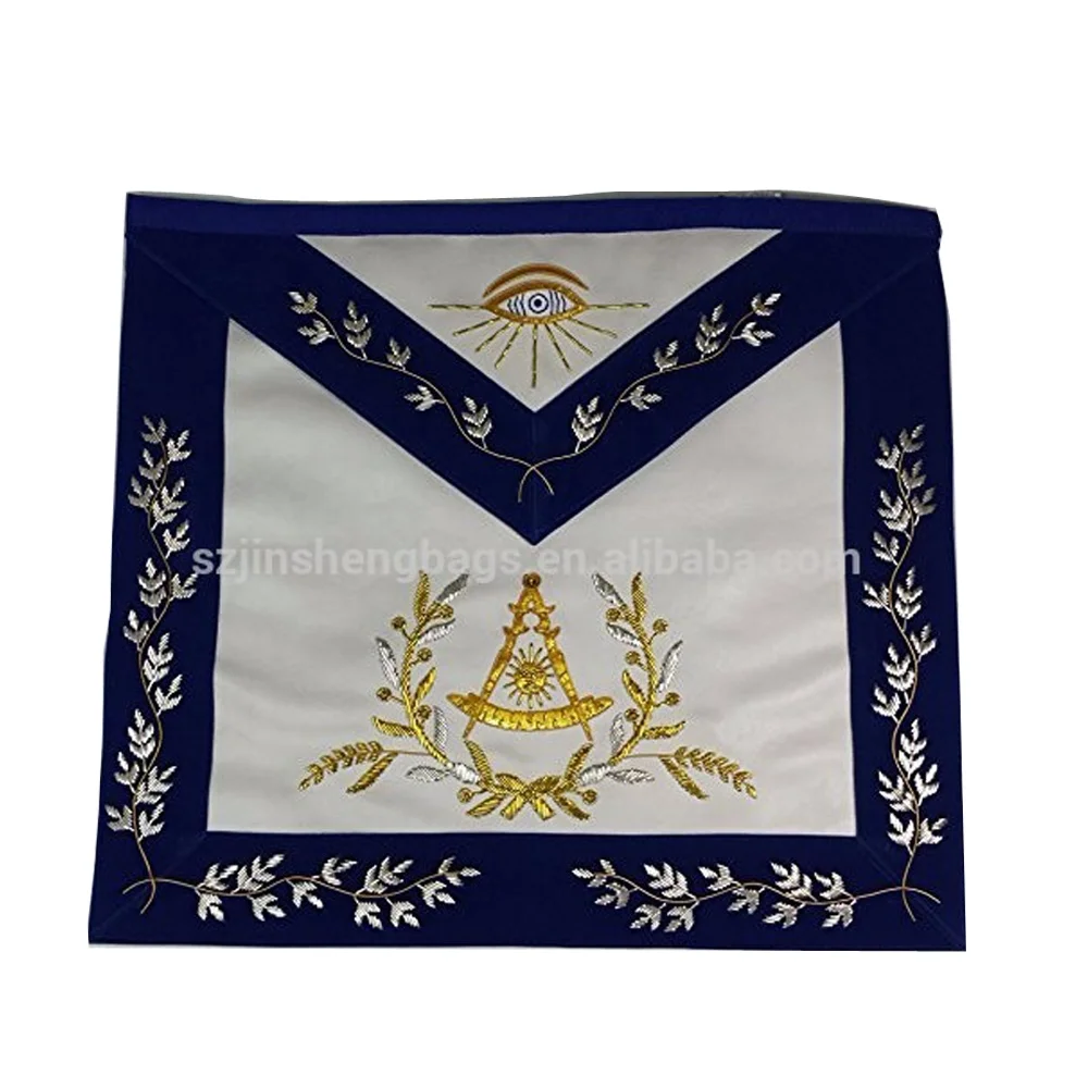 
embroidery plain blue masonic regalia aprons 