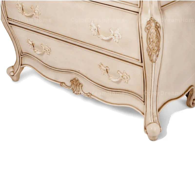 High-end American classical furniture bedroom antique classic solid wood European chest of 5 drawer