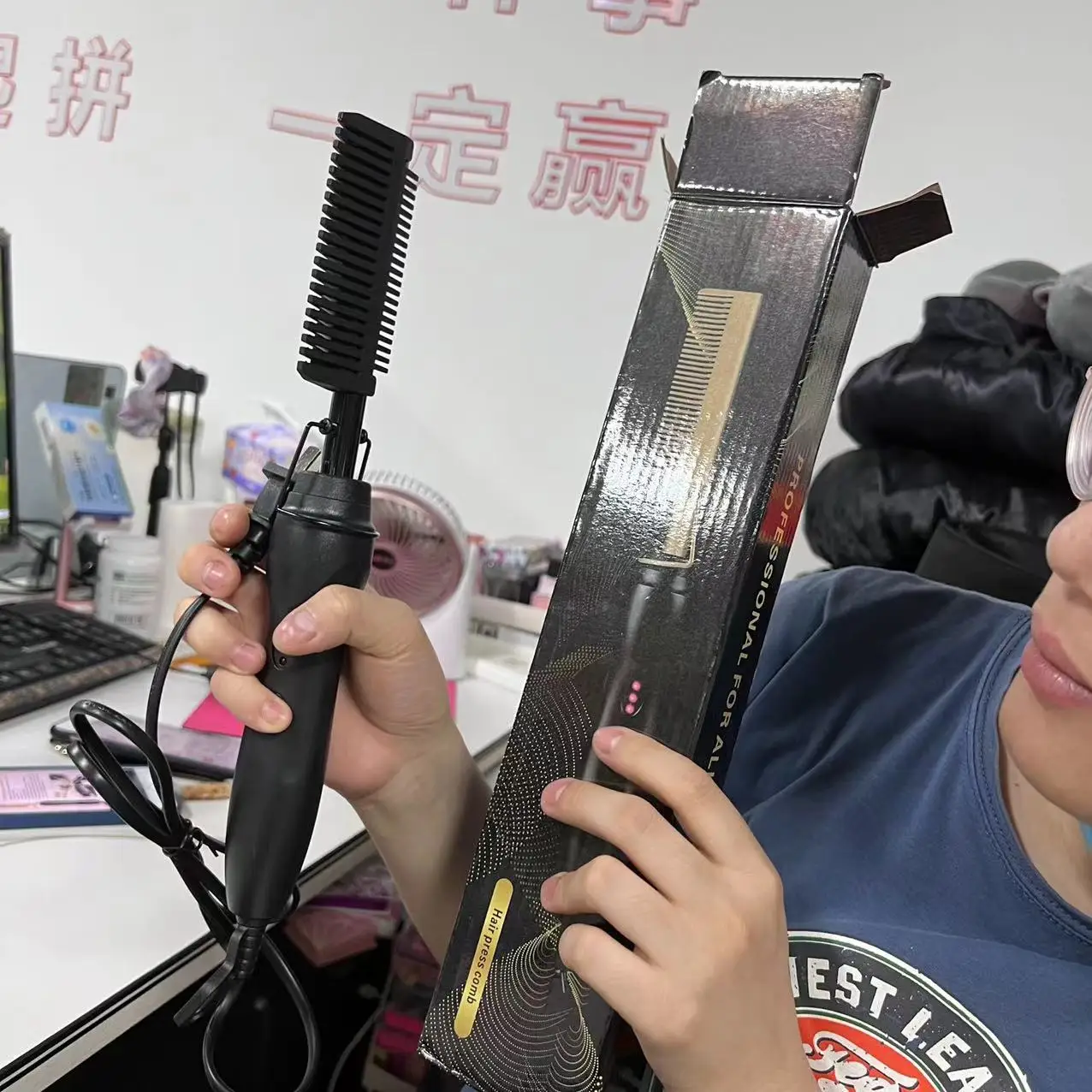 free logo private label bling diamond hot comb 500 degrees 450 degrees vendor