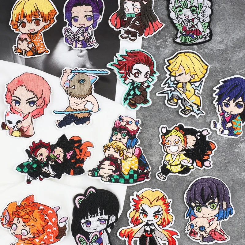 Japanese Anime Character Popular Cool Applique Clothing Bags Designer Custom Iron on Embroidered Patches