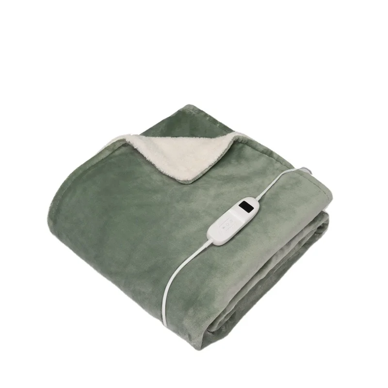 2024  220v-240v machine washable OEM Electric Over Blanket heated throw for winter