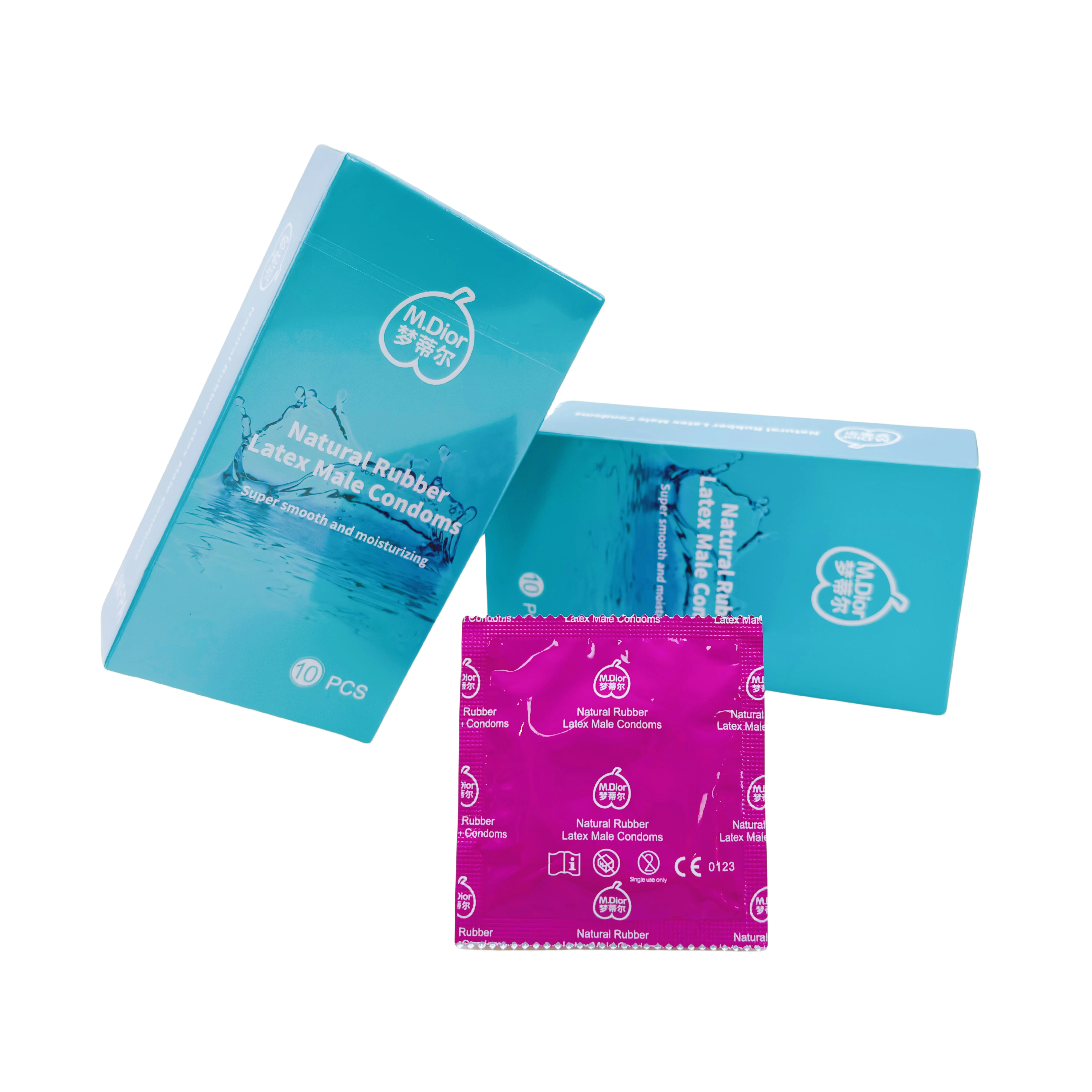 OEM Safe Protection Male Enhanced Rubber Condom Plain Smooth Natural Latex Male Condom