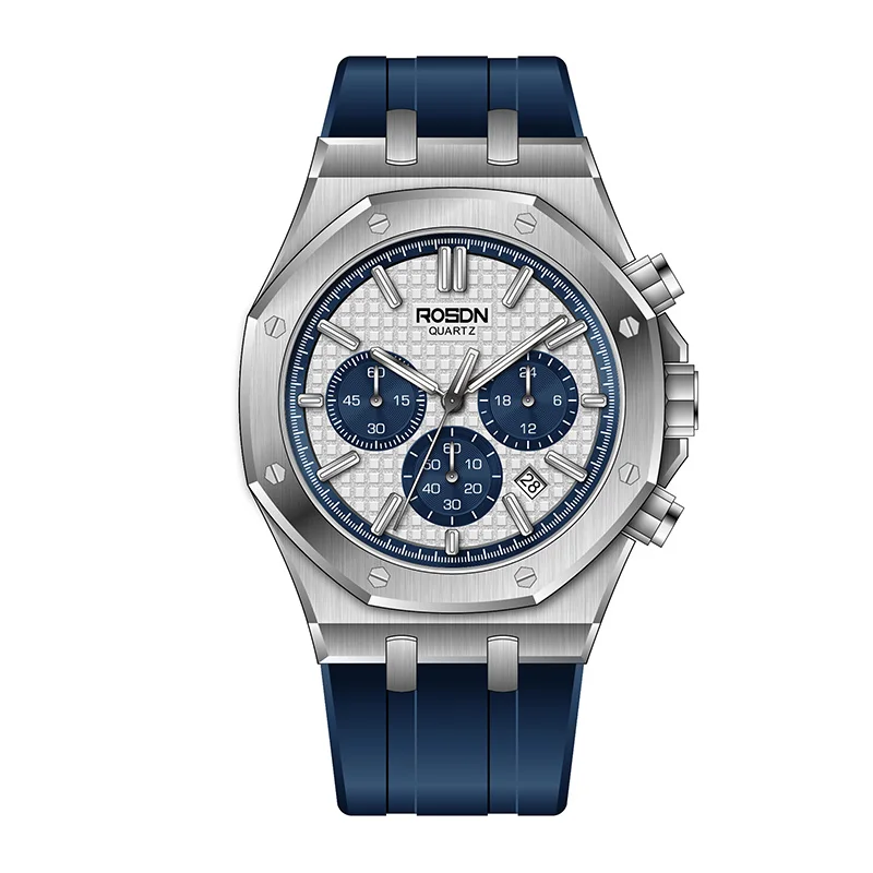 ON SALE Stainless Steel Quartz Watch For Business Man Classic Quartz Watches Mens High Quality Chronograph Dial