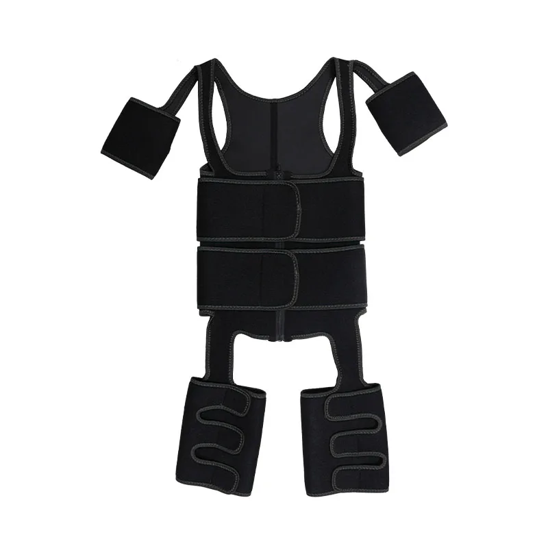 Wholesale Shapewear Women and Men 4 in 1 Neoprene Arm and Thigh Waist Trimmer Butt Lifet Sweet Suit Waist Trainer
