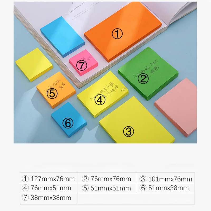 TL735 Customizable Logo Sticky Note Pad Printed Brand 10 colors Sticky Notes Promotion Gift Custom Size 3x3 inches Sticky Note