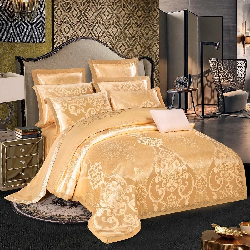 100% cotton jacquard bed sets Hand embroidery bed cover/wholesale bed sheets BS524