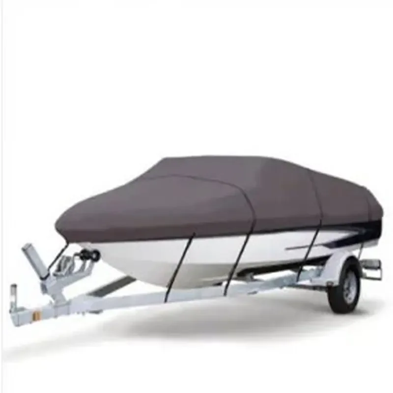 Высококачественная водонепроницаемая ветрозащитная 420D оксфордская ткань с серебряным покрытием крышка для лодки