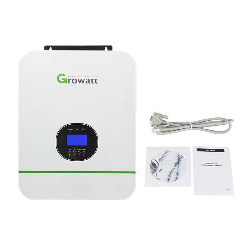Growatt Hybrid Solar Inverter Mppt 48V 3Kw 3000W 5Kw 5000W 10Kw Single Phase On Off Grid Inverters Solar Wholesale Price